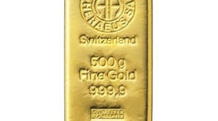 Barra de lingotes de oro de 500 gramos