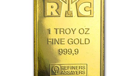 Barra de oro de 1 oz de Republic Metals Corporation